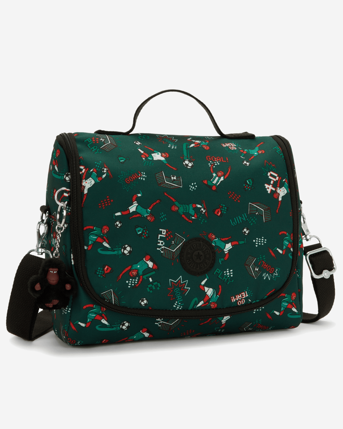 Kipling New Kichirou Soccer Prt حقيبة غداء كبيرة مع كم لعربة الترولي I5749-2KT