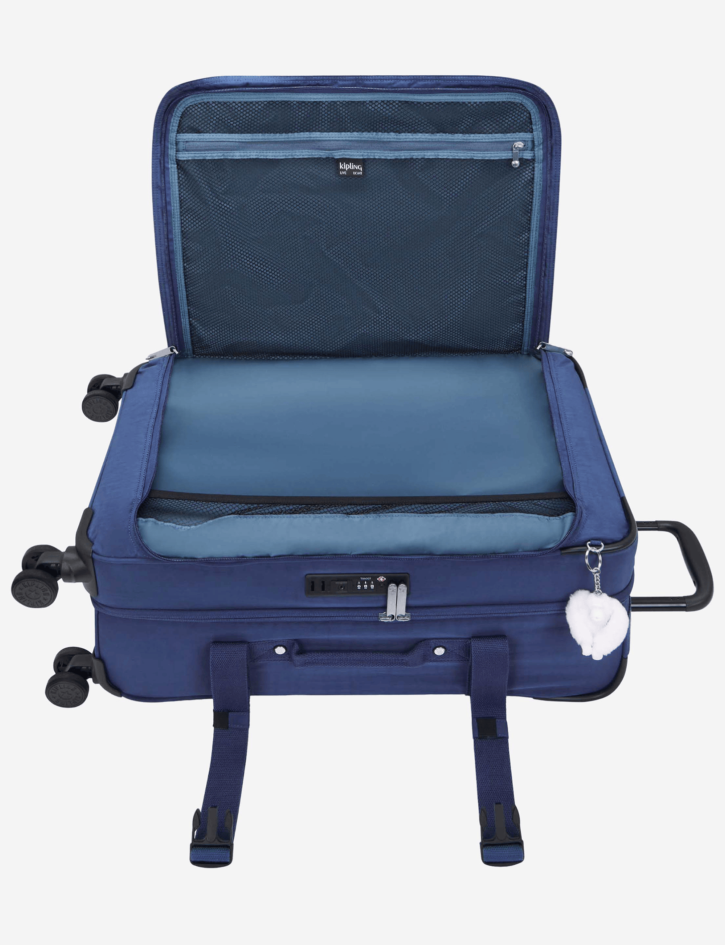 KIPLING Spontaneous M حقيبة سفر بعجلات كاجوال أزرق متوسط I6918-3RA