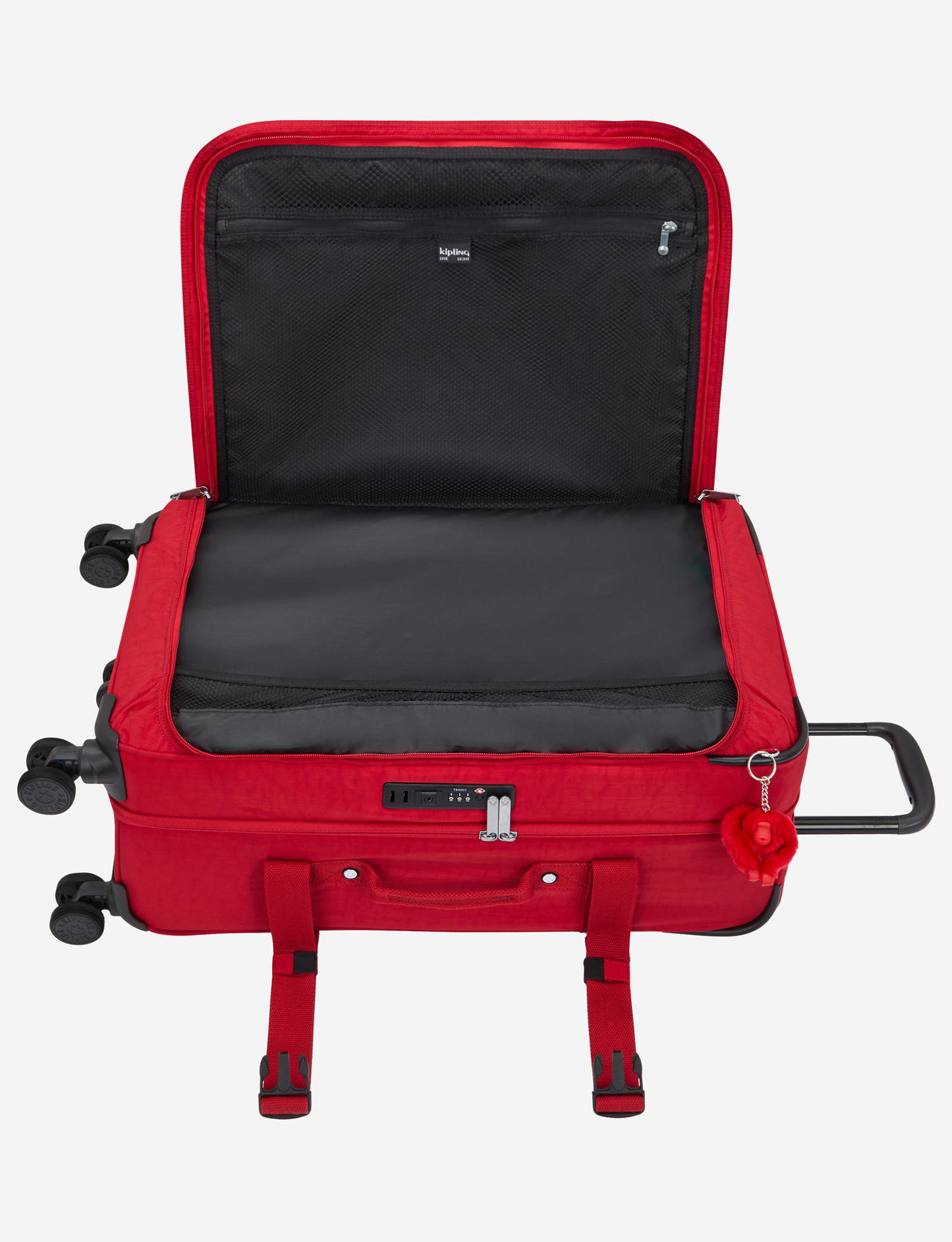 KIPLING Spontaneous M Ruby Red حقيبة سفر بعجلات متوسطة I6918-1NW
