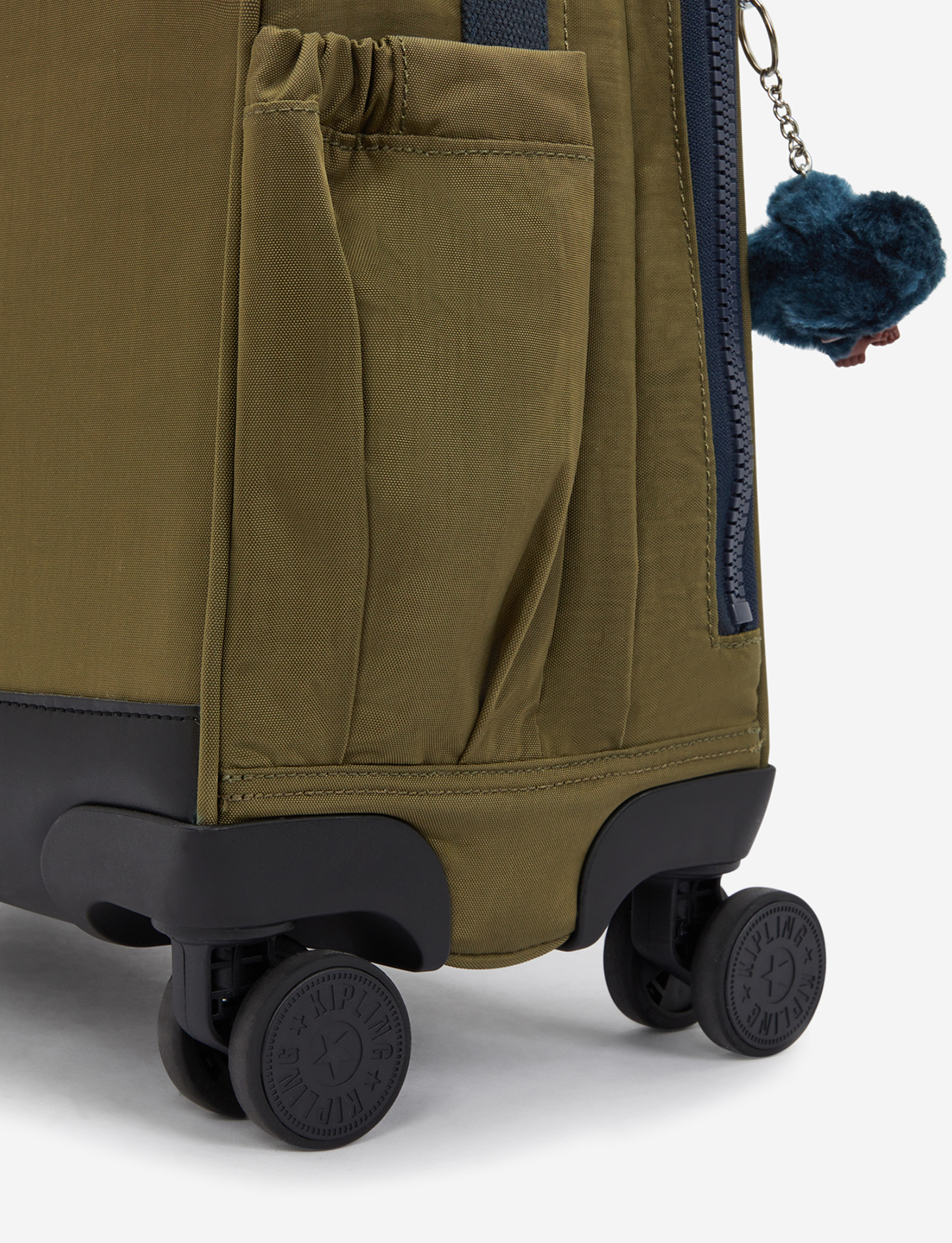 KIPLING حقيبة مدرسية بعجلات للأطفال من نيو ستوريا تريجر باللون الأخضر مع جيب للابتوب I4050-1HW