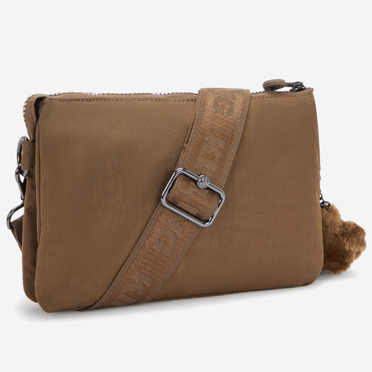 KIPLING Riri Zip Glorious Khaki حقيبة كروس صغيرة (مع حزام كتف قابل للإزالة) I4745-1MR