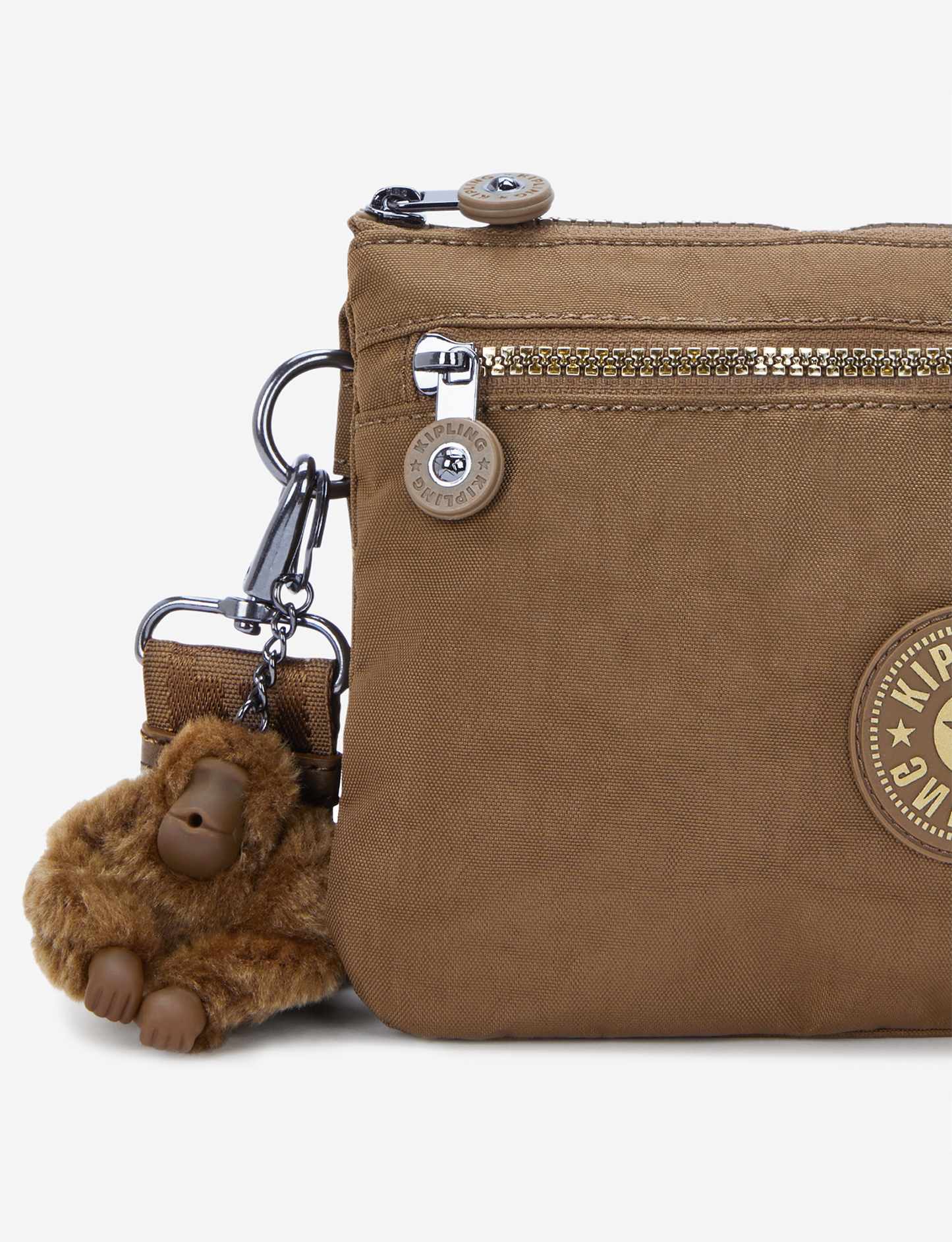 KIPLING Riri Zip Glorious Khaki حقيبة كروس صغيرة (مع حزام كتف قابل للإزالة) I4745-1MR