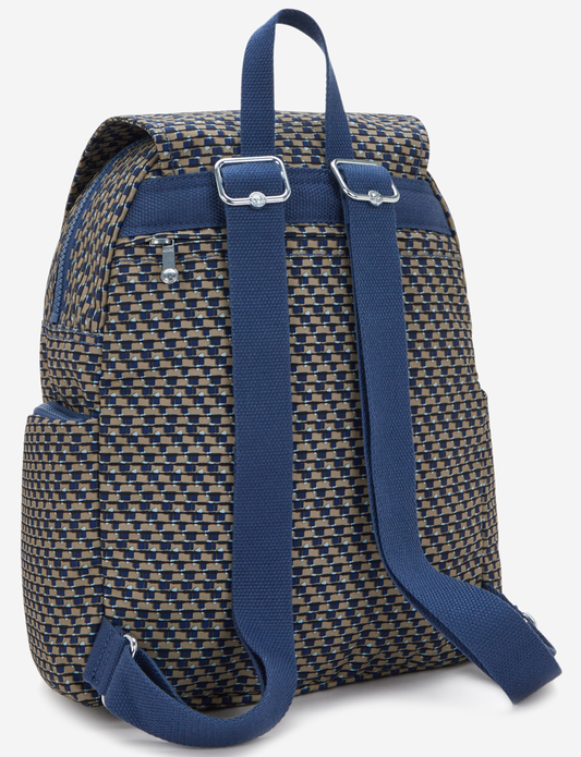 KIPLING City Zip S أزرق على Wire حقيبة ظهر صغيرة I6345-9PC