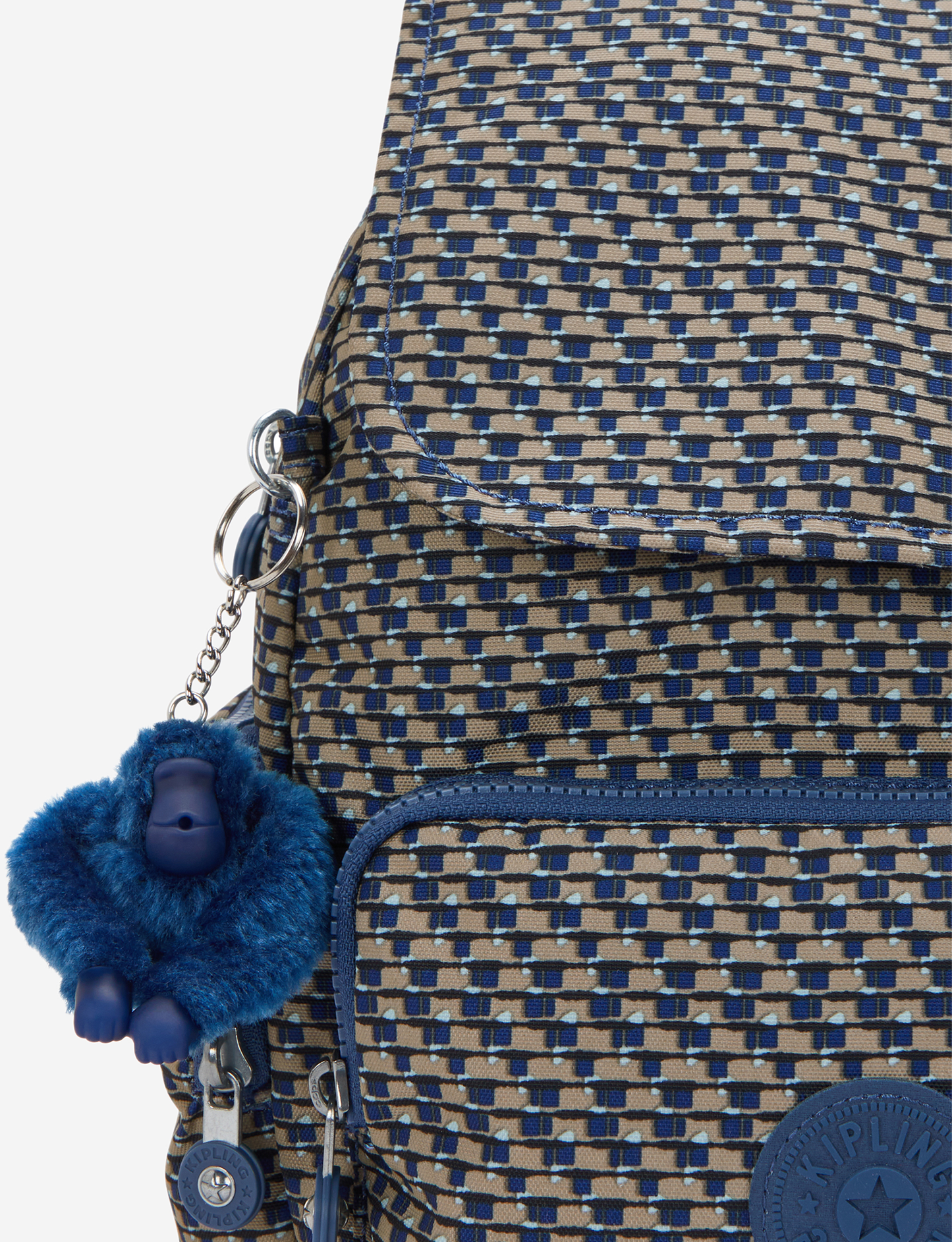 KIPLING City Zip S أزرق على Wire حقيبة ظهر صغيرة I6345-9PC