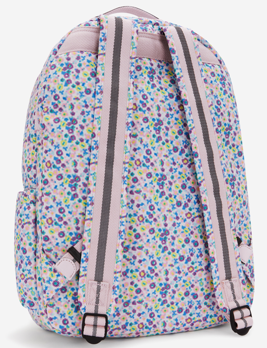 حقيبة ظهر كبيرة KIPLING Seoul Lap Digi Flower Prt (مع جيب للكمبيوتر المحمول) I5816-7ER