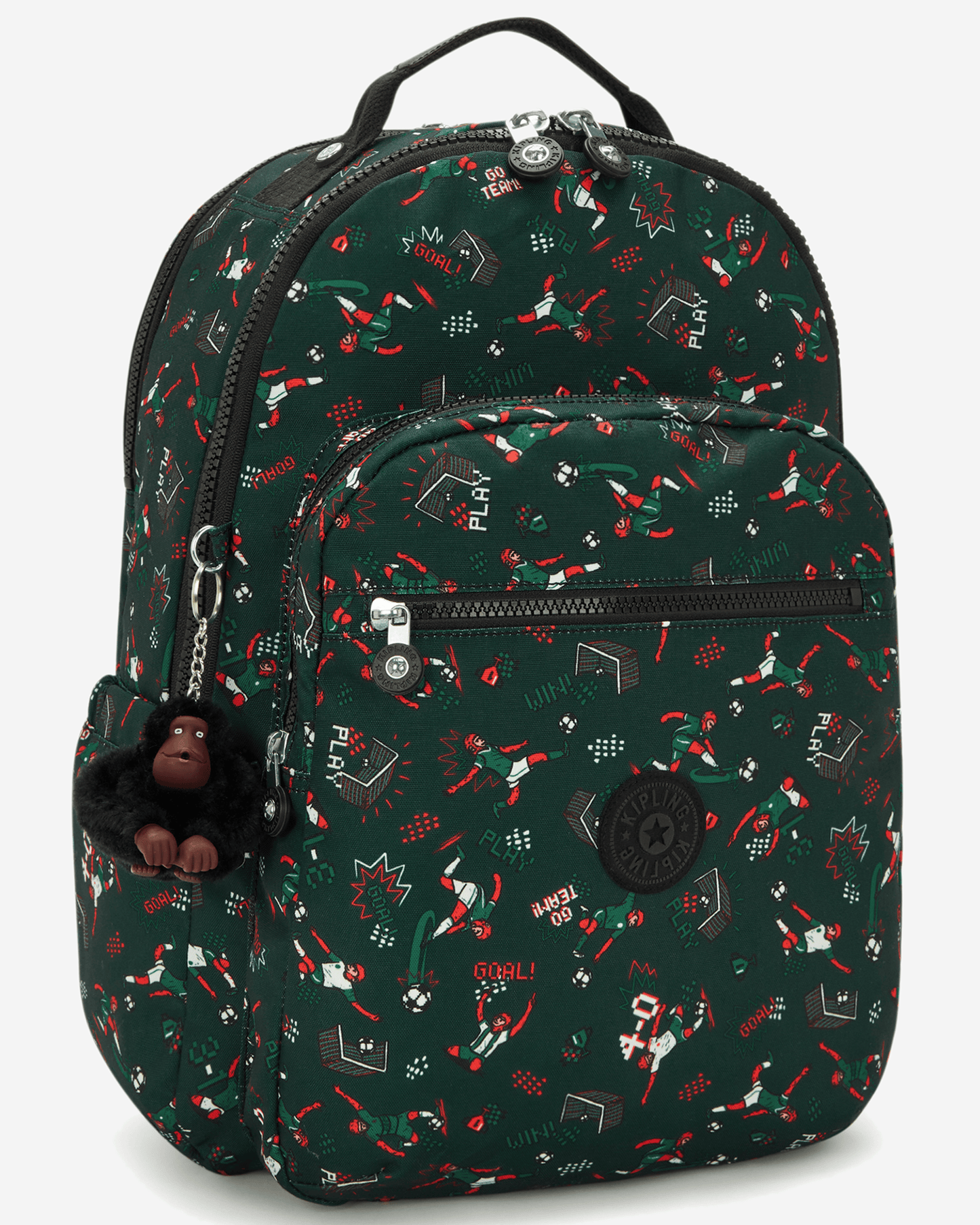 حقيبة ظهر كبيرة Kipling Seoul Lap Soccer Prt مع جيب للابتوب I5816-2KT