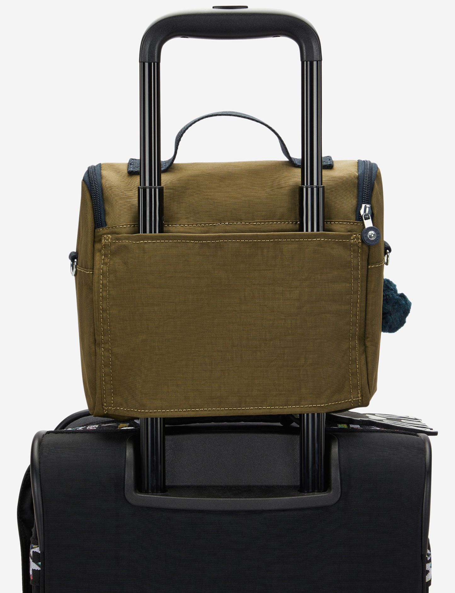KIPLING حقيبة غداء كبيرة Kichirou Treasure Green (مع جيب ترولي) 15289-1HW