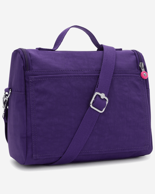 Kipling New Kichirou Vip Purple حقيبة غداء كبيرة مع جيب ترولي 15289-4PI