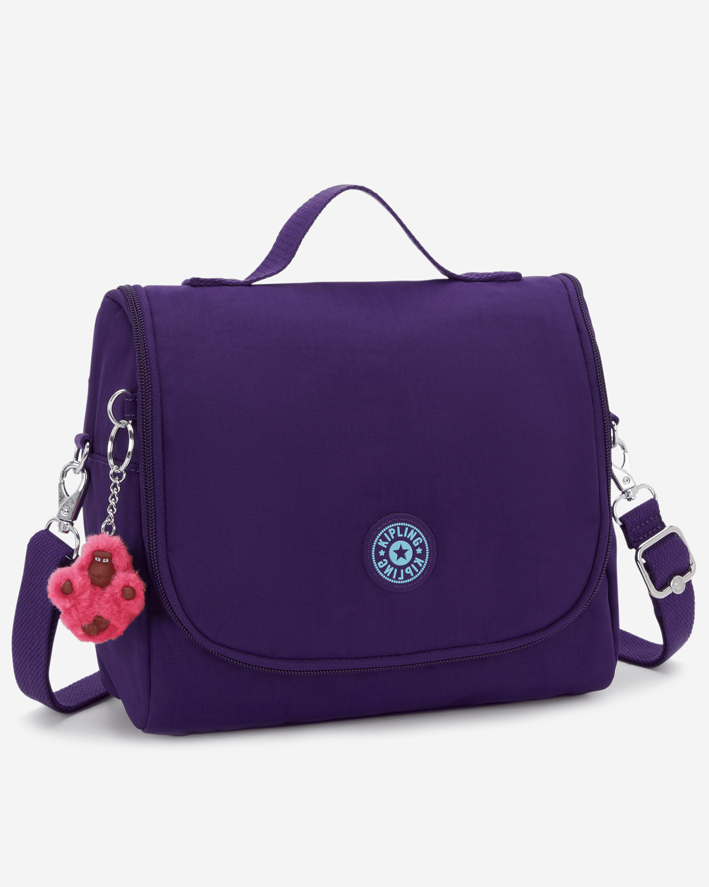 Kipling New Kichirou Vip Purple حقيبة غداء كبيرة مع جيب ترولي 15289-4PI