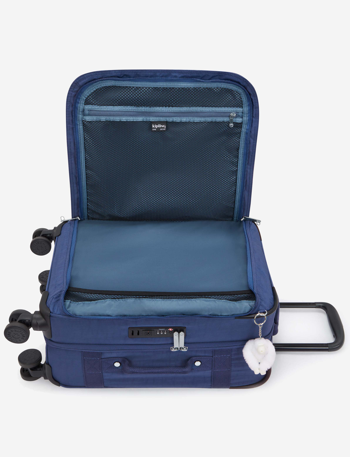 KIPLING حقيبة أمتعة سبونتينوس S كاجوال زرقاء صغيرة بعجلات I5508-3RA