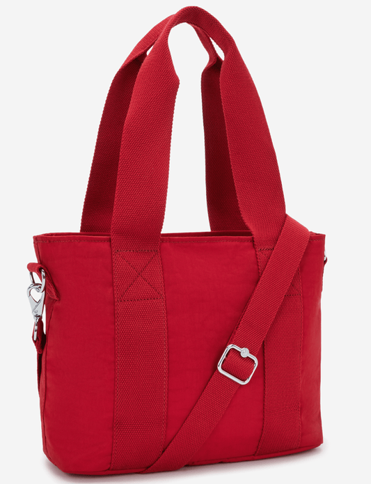 KIPLING Minta M Up حقيبة توت متوسطة بلون أحمر ياقوتي (مع حزام كتف قابل للإزالة) I8642-1NW