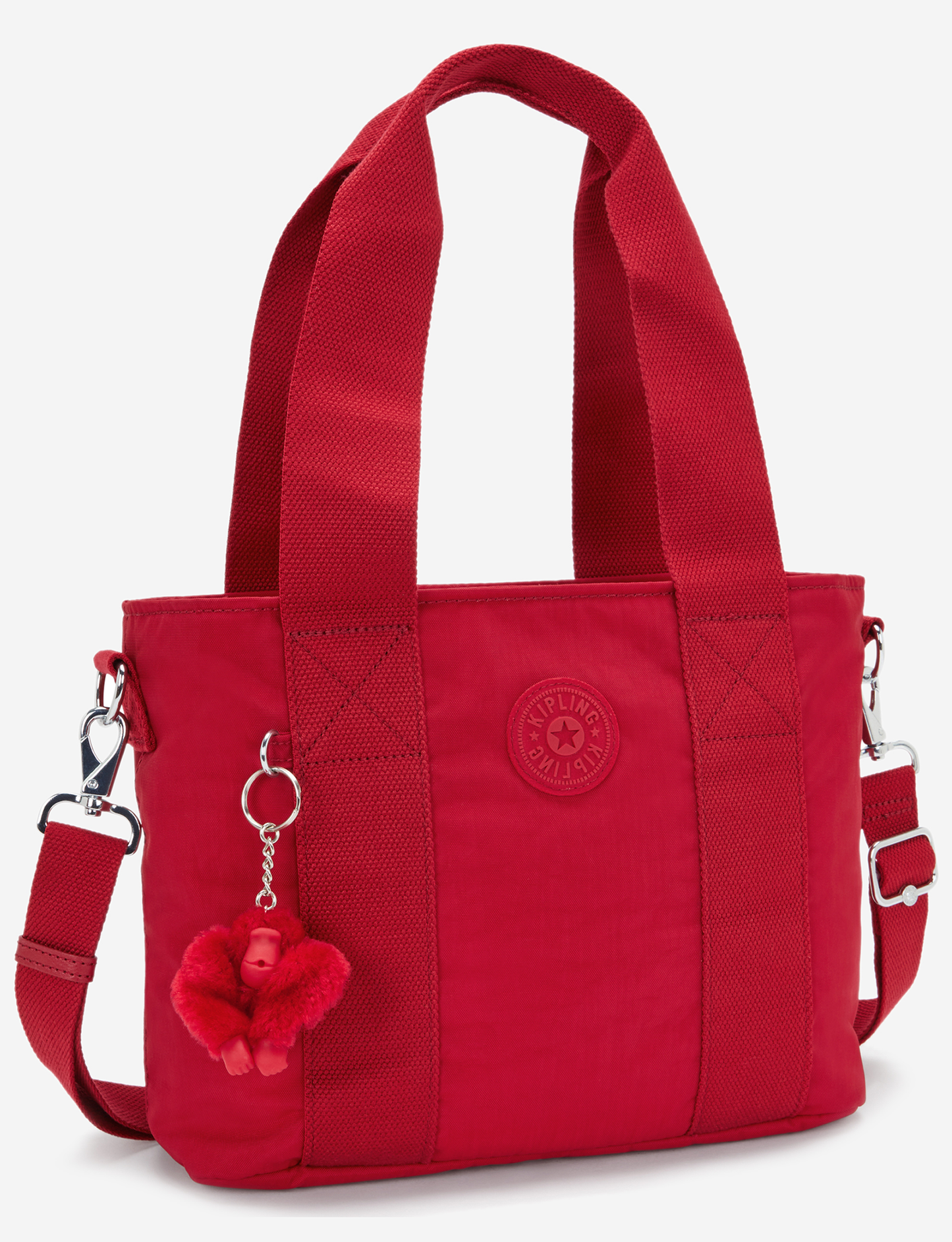 KIPLING Minta M Up حقيبة توت متوسطة بلون أحمر ياقوتي (مع حزام كتف قابل للإزالة) I8642-1NW