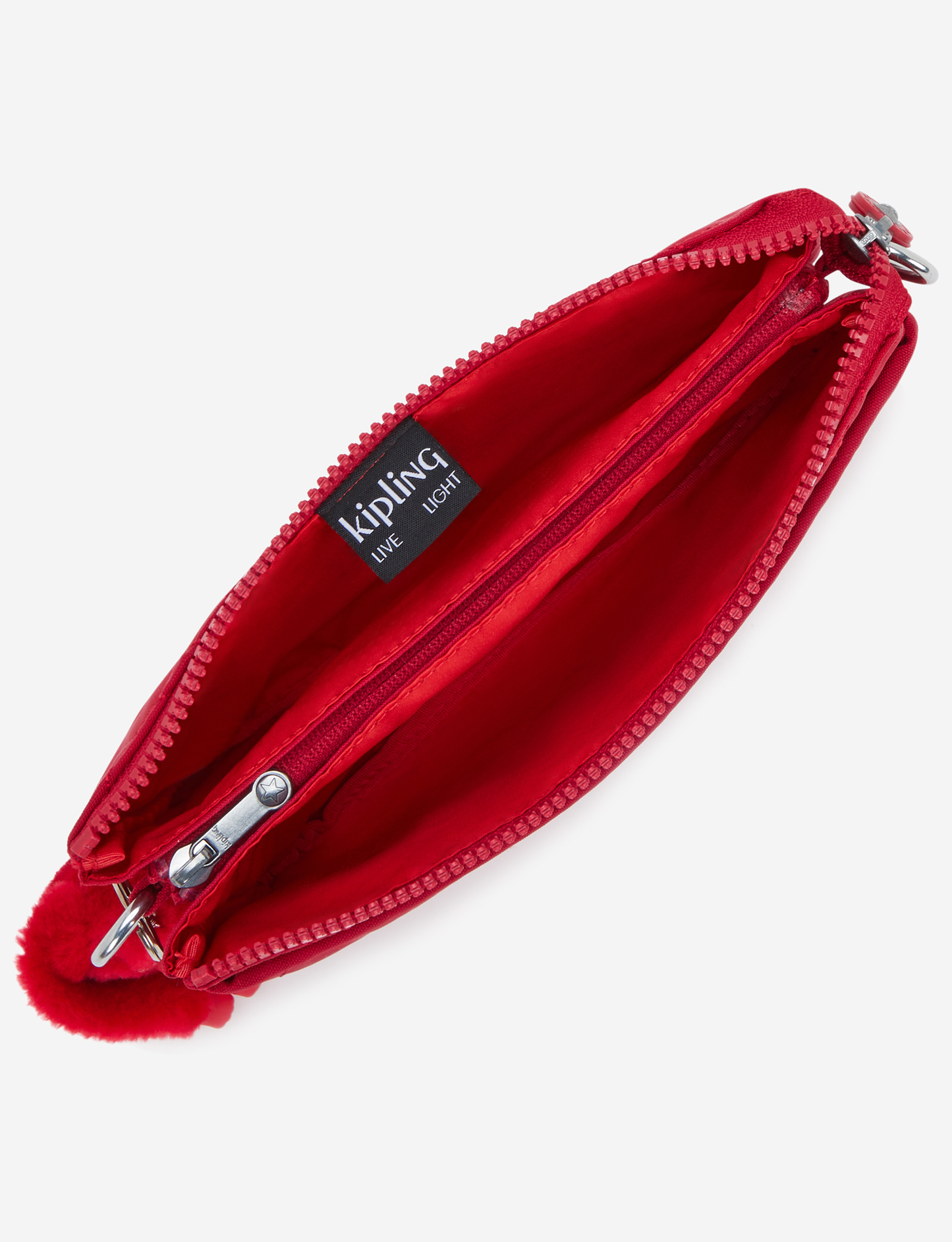 KIPLING ريري حقيبة كروس بودي صغيرة حمراء بطبعات قلوب (مع حزام كتف قابل للإزالة) I5358-1HU