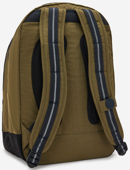 KIPLING Class Room Treasure Green حقيبة ظهر كبيرة (مع جيب للكمبيوتر المحمول) I4053-1HW