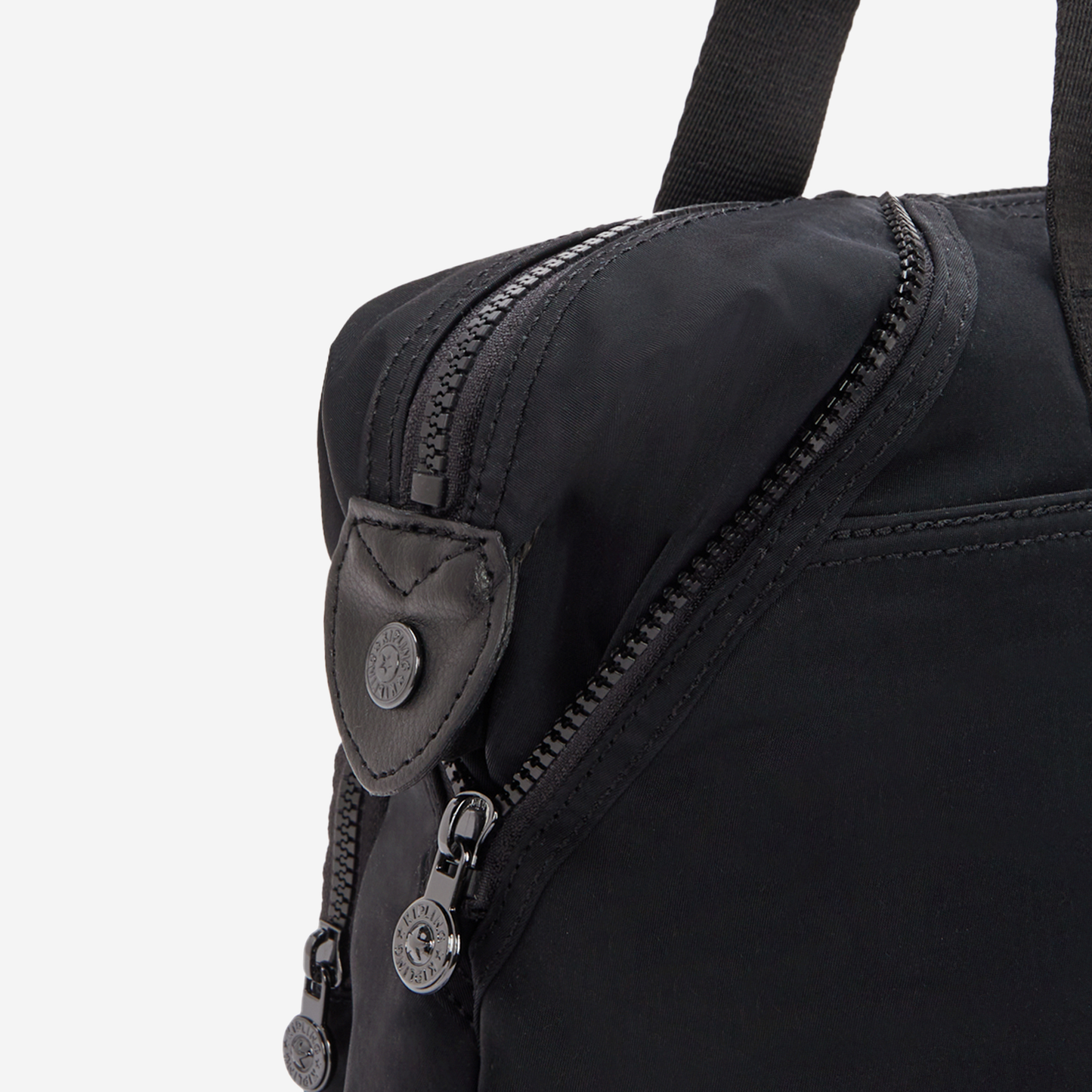 حقيبة كتف KIPLING New Art Duo Pocket Infinite Black متوسطة (مع حزام كتف قابل للإزالة) I8472-2EN