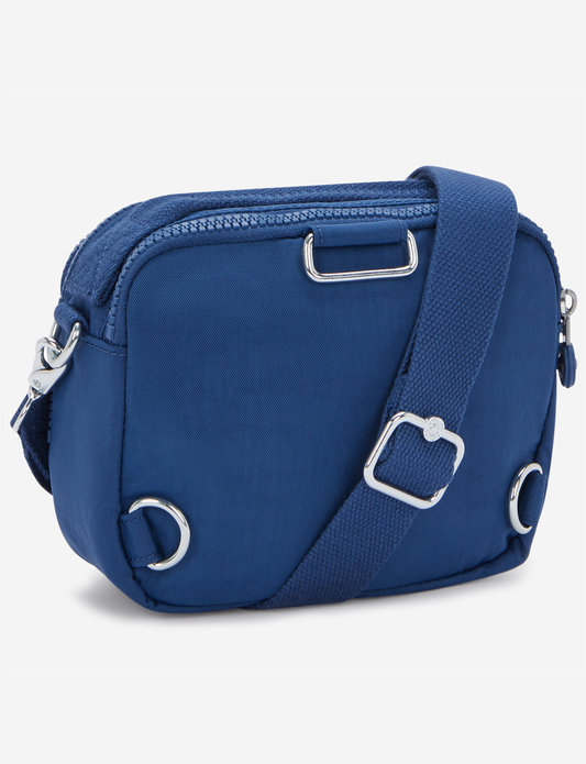 KIPLING Cahir حقيبة كروس بودي صغيرة كاجوال زرقاء (قابلة للتحويل إلى حقيبة ظهر) I8061-5PZ