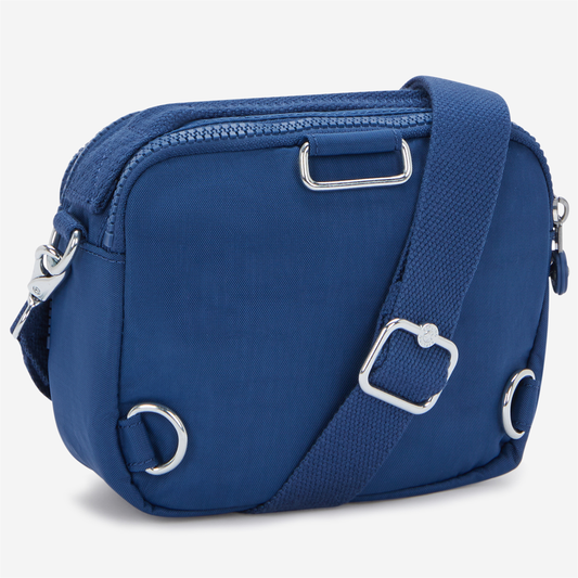 KIPLING Cahir حقيبة كروس بودي صغيرة كاجوال زرقاء (قابلة للتحويل إلى حقيبة ظهر) I8061-5PZ