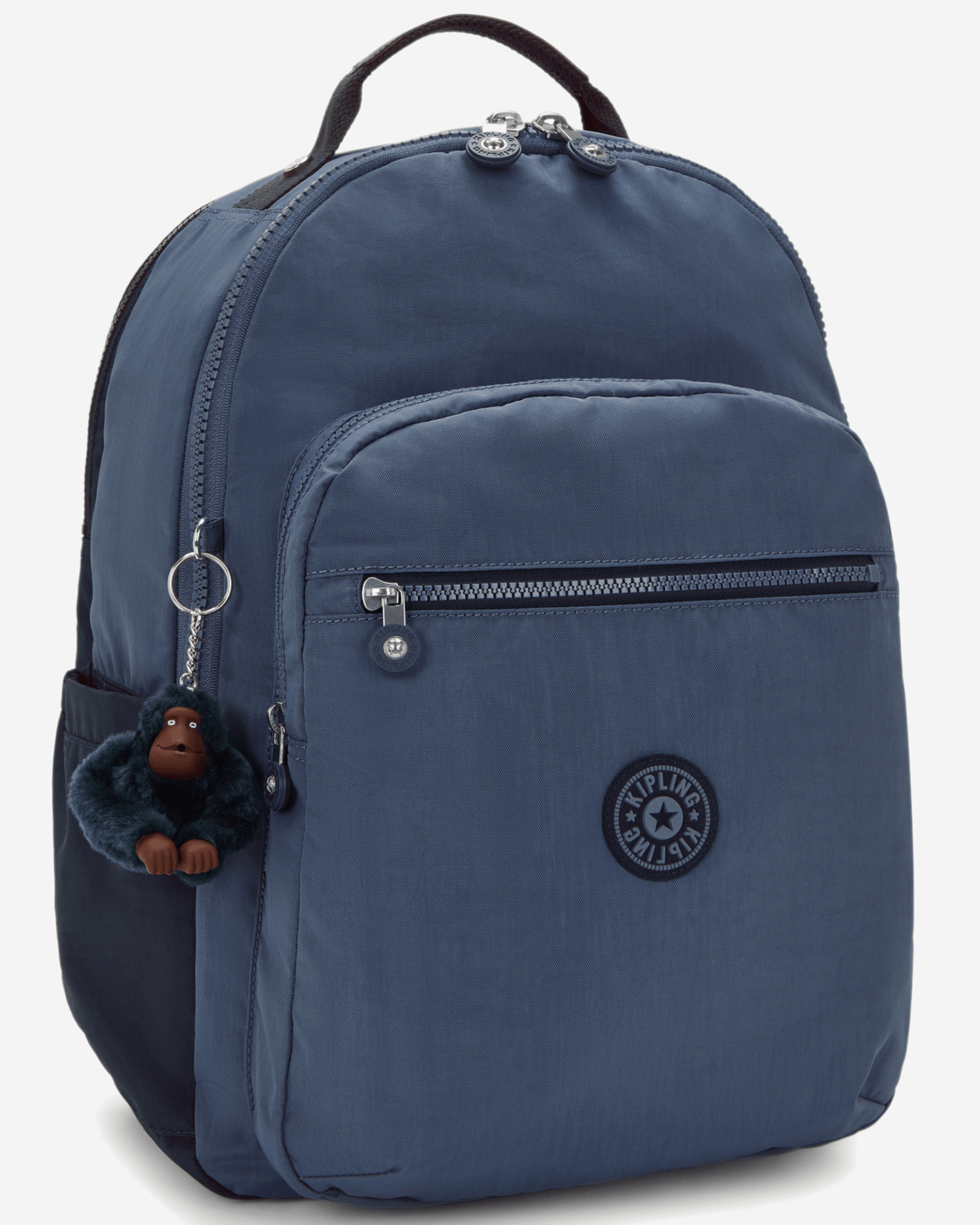 حقيبة ظهر Kipling Seoul College Extra Game رمادية كبيرة مع جيب للكمبيوتر المحمول I6350-7FK