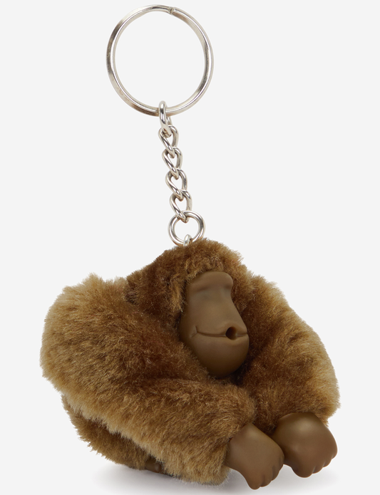 KIPLING Monkeyclip S Smooth Khaki Pack of 10 Small monkey keyhangers 16474-1NA