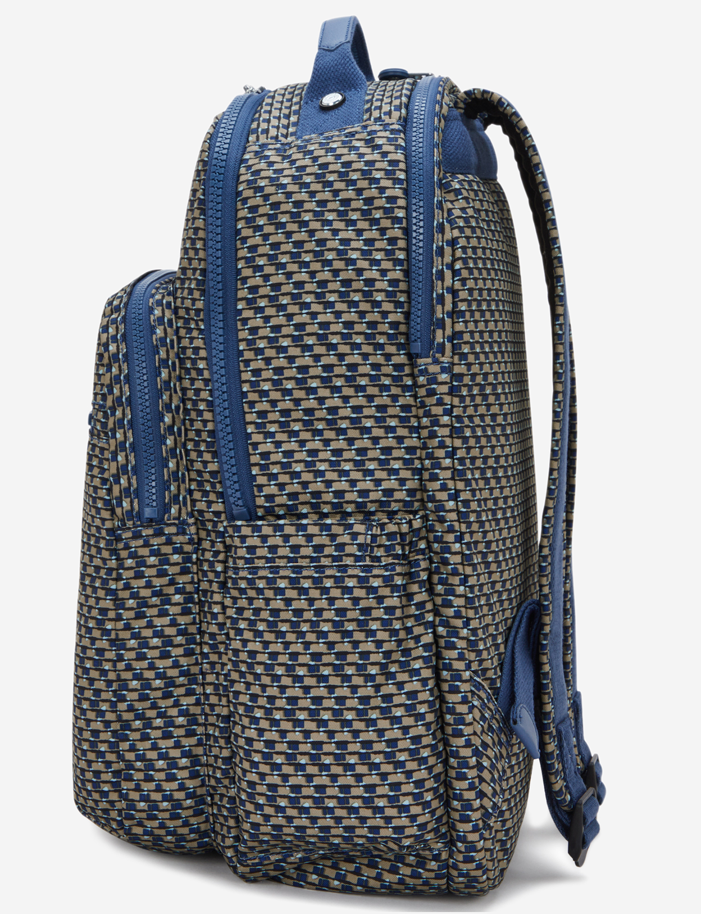حقيبة ظهر KIPLING Seoul Lap Blue on Wire الكبيرة (مع جيب للكمبيوتر المحمول) I5674-9PC