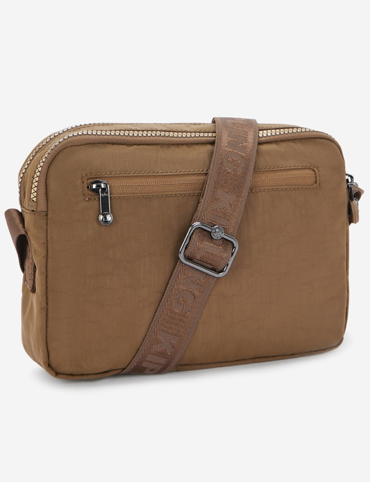 حقيبة كروسبودي متوسطة KIPLING Abanu M Zip بلون كاكي فاتح I5986-1MR