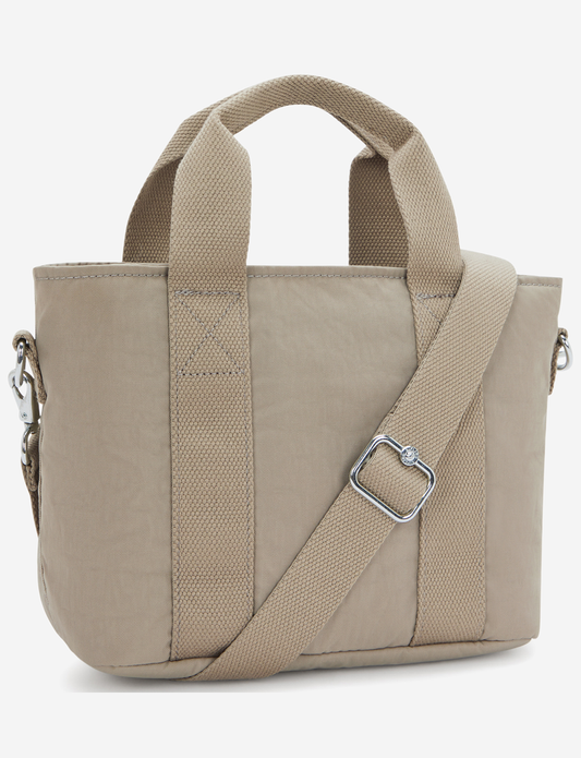 KIPLING حقيبة كتف صغيرة Minta بلون Taupe الناعم (مع حزام كتف قابل للإزالة) I7541-4PW