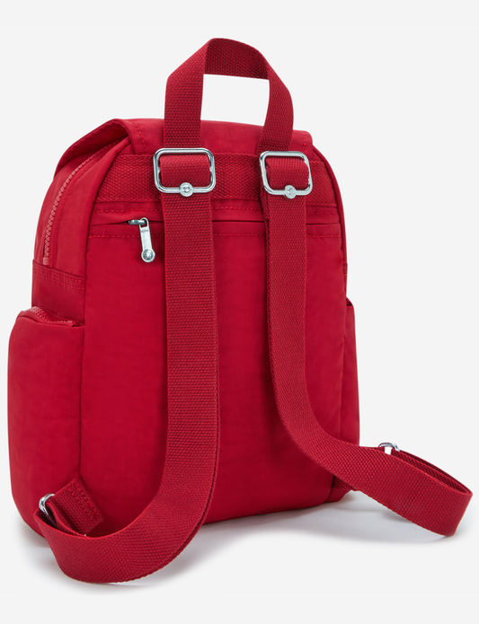 KIPLING City Zip Mini Ruby Red Mini Backpack with Adjustable Straps I6046-1NW