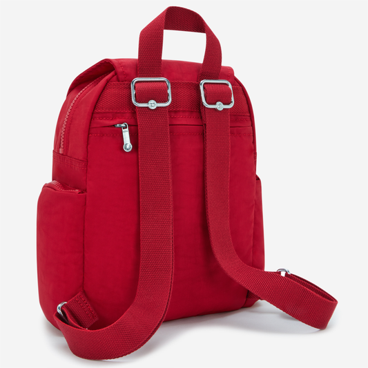 حقيبة ظهر صغيرة KIPLING City Zip Mini باللون الأحمر الياقوتي مع أحزمة قابلة للتعديل I6046-1NW