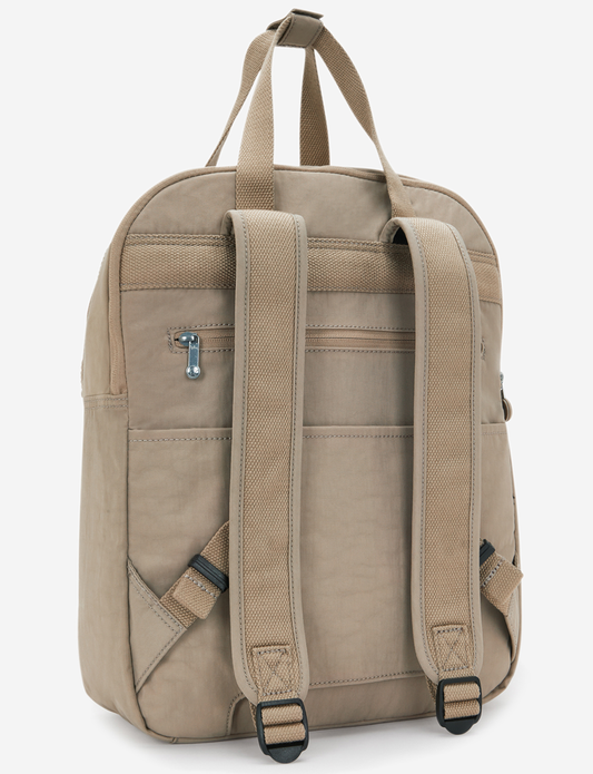 حقيبة ظهر كبيرة ناعمة (مع جيب للكمبيوتر المحمول) من كيبلينج كازوكي بلون رمادي مائل للبني I9642-4PW