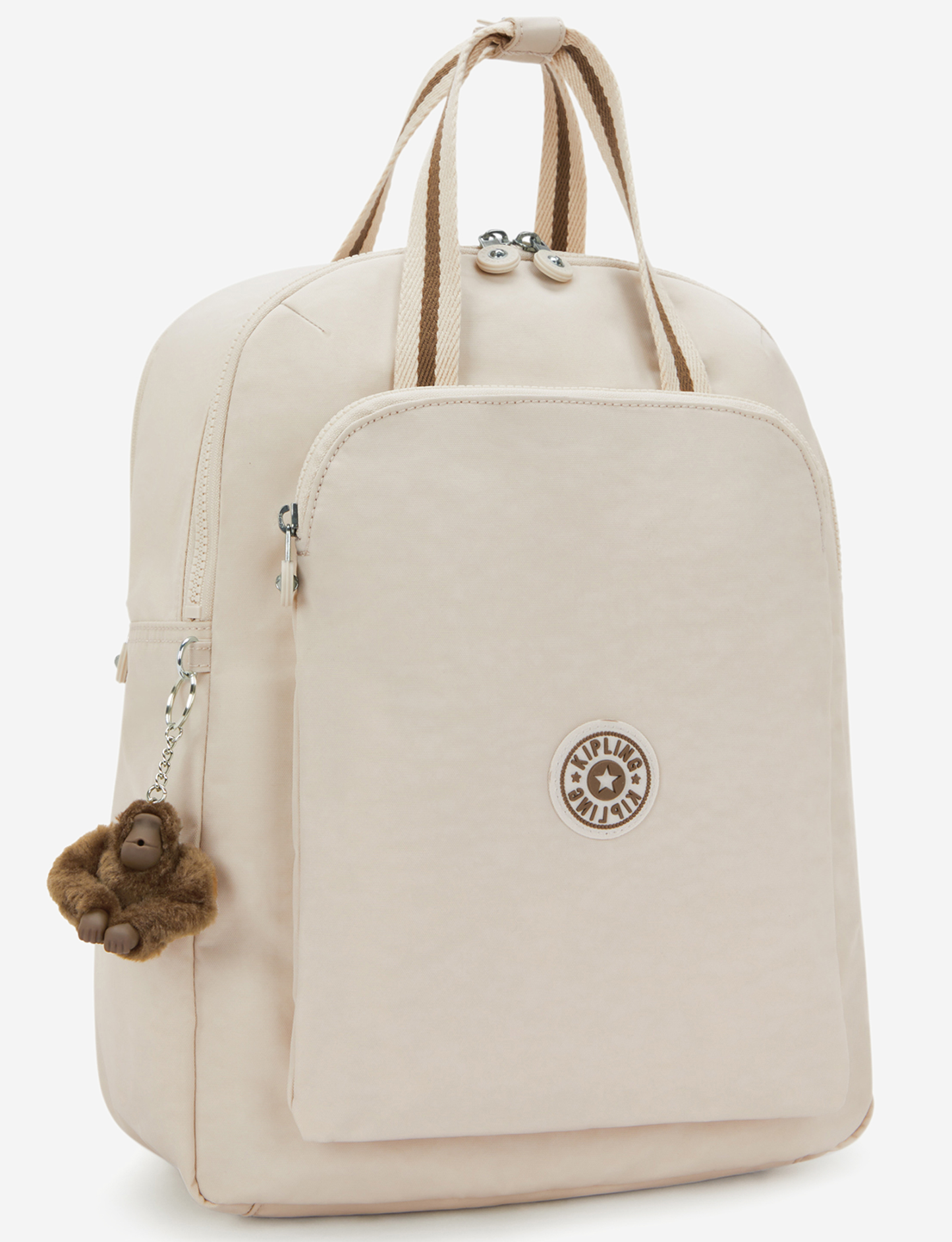 حقيبة ظهر كبلينج كازوكي L كبيرة باللون الرملي الفاتح (مع جيب للكمبيوتر المحمول) I9642-9LO