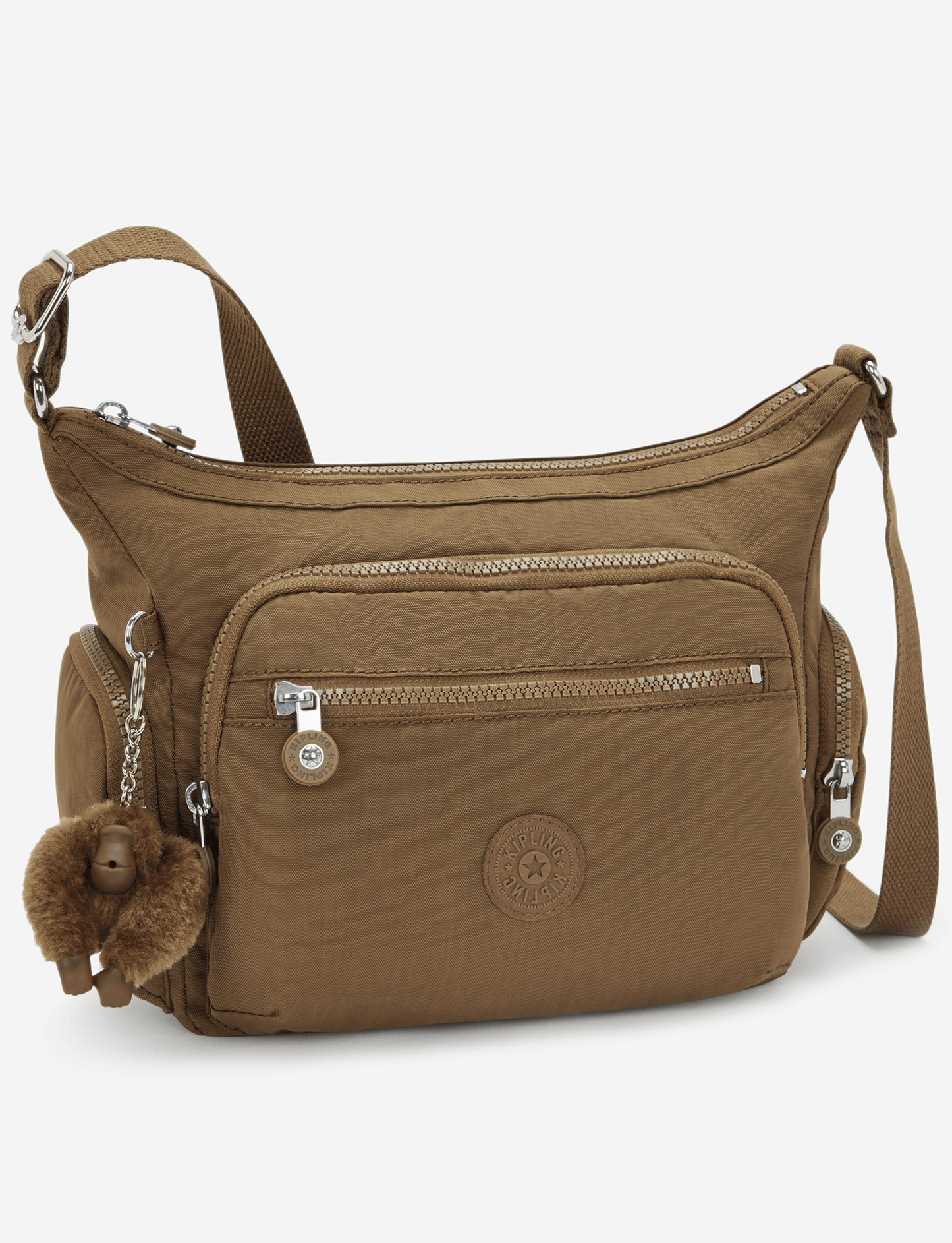 Kipling Gabbie S Smooth Khaki Medium Crossbody I2531-1NA