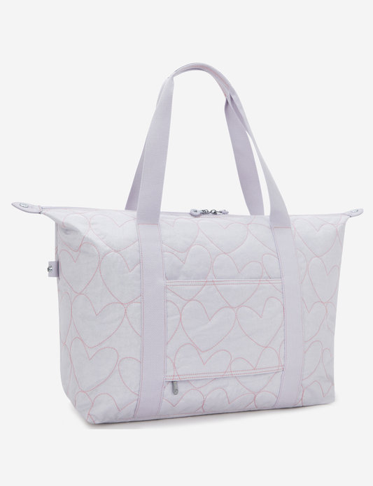 KIPLING Art M Hearts Shimmer حقيبة تسوق كبيرة I9786-MO6