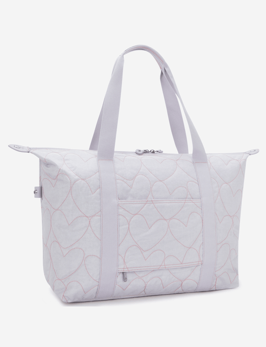 KIPLING Art M Hearts Shimmer حقيبة تسوق كبيرة I9786-MO6