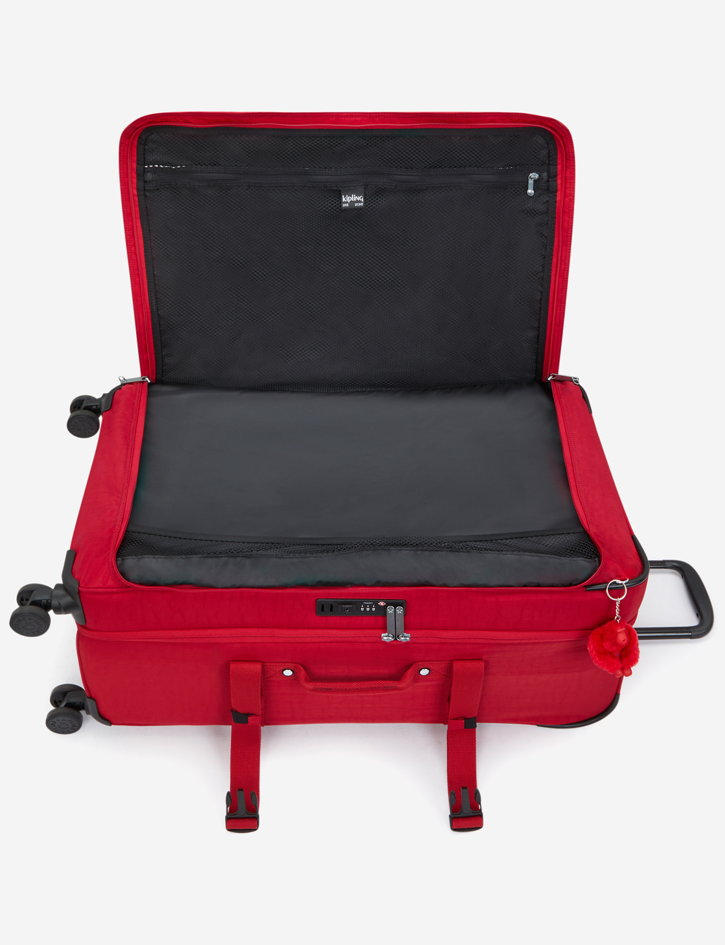 حقيبة سفر بعجلات كبيرة من كيبلينج سبونتينيس إل، باللون الأحمر الياقوتي I4193-1NW