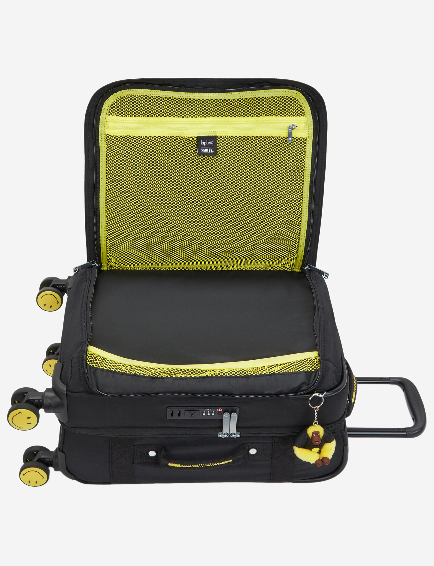 KIPLING Spontaneous S Yell Fun Black حقيبة أمتعة صغيرة بعجلات I8533-1KS