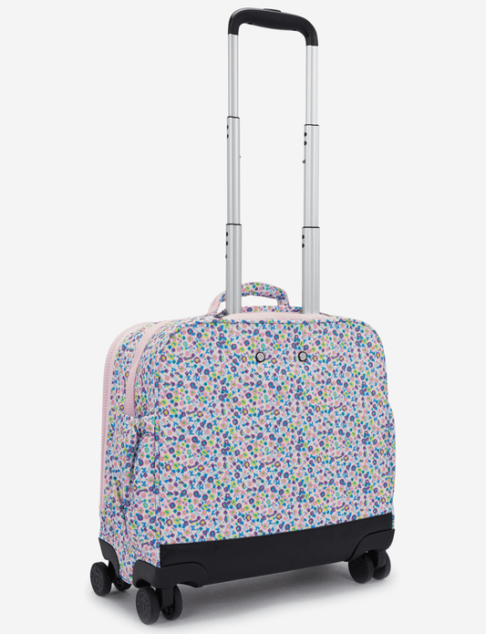 KIPLING New Storia Digi Flower Prt حقيبة مدرسية بعجلات للأطفال مع جيب للابتوب I4847-7ER