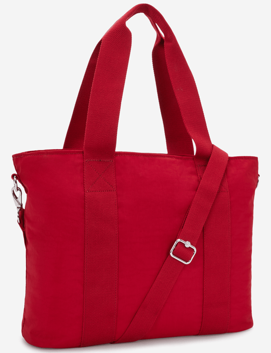 KIPLING Minta L Up حقيبة توتس كبيرة باللون الأحمر الياقوتي (مع حزام كتف قابل للإزالة) I8258-1NW