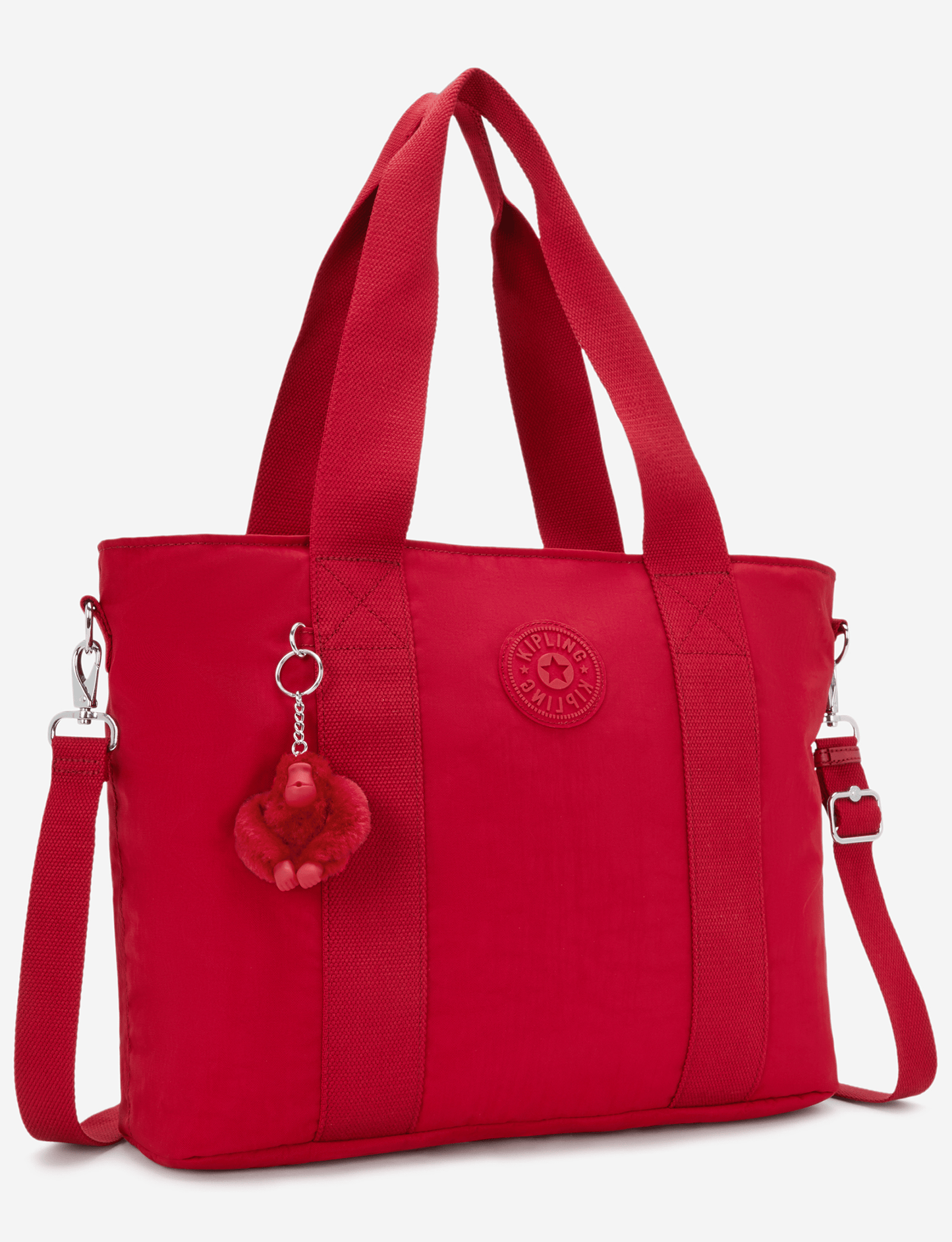 KIPLING Minta L Up حقيبة توتس كبيرة باللون الأحمر الياقوتي (مع حزام كتف قابل للإزالة) I8258-1NW