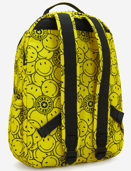 حقيبة ظهر كبيرة KIPLING Seoul Lap Yellow Fun Ball (مع جيب للابتوب) I8682-5KS