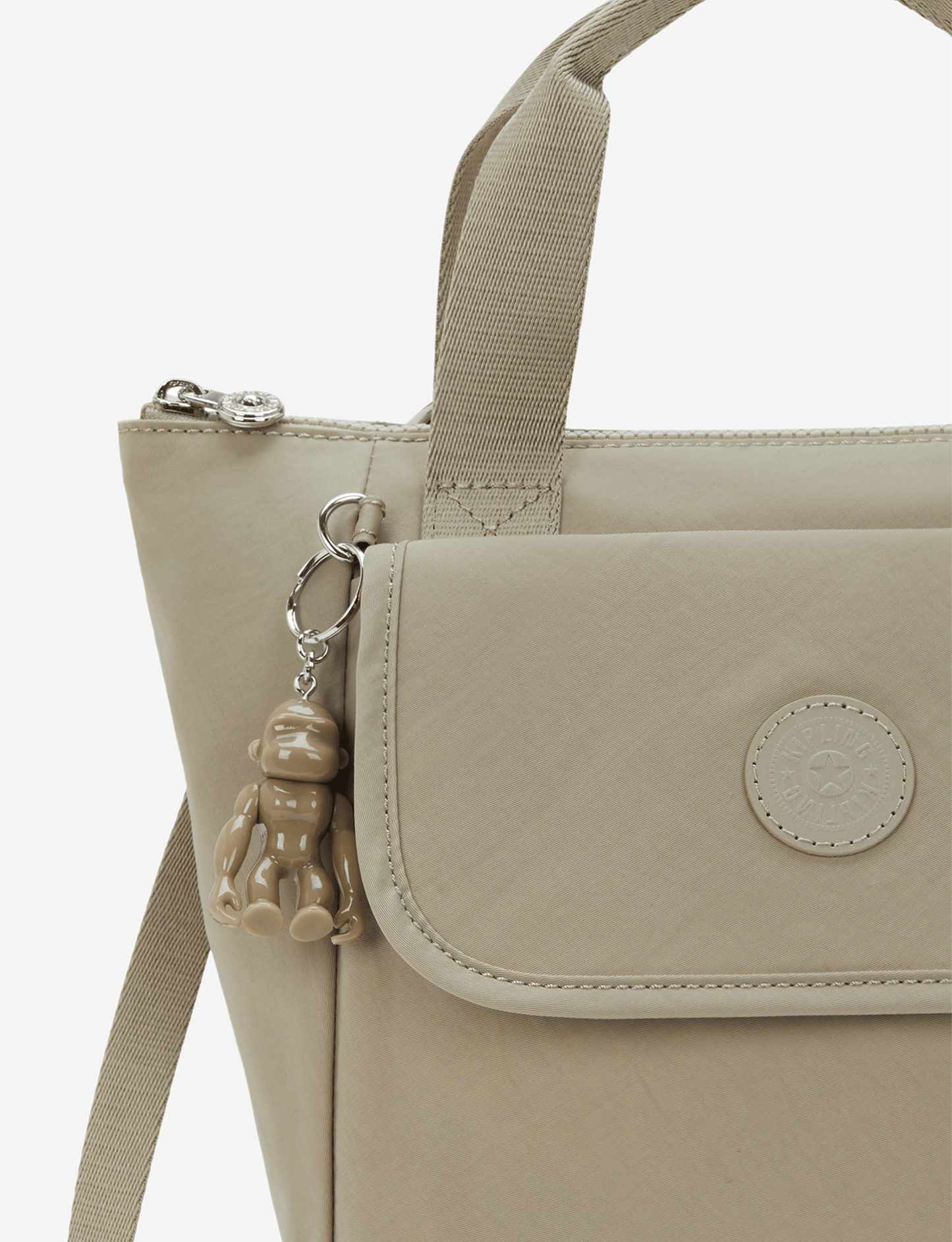 KIPLING Awakea Boho Tan حقيبة غداء متوسطة (مع حزام كتف قابل للإزالة) I8053-1HX