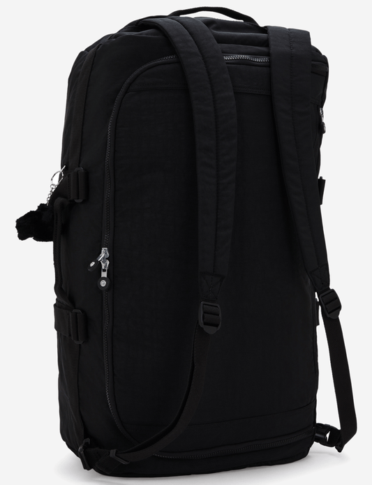 KIPLING Jonis M Up Black Noir حقيبة سفر متوسطة (قابلة للتحويل إلى حقيبة ظهر) I9588-P39