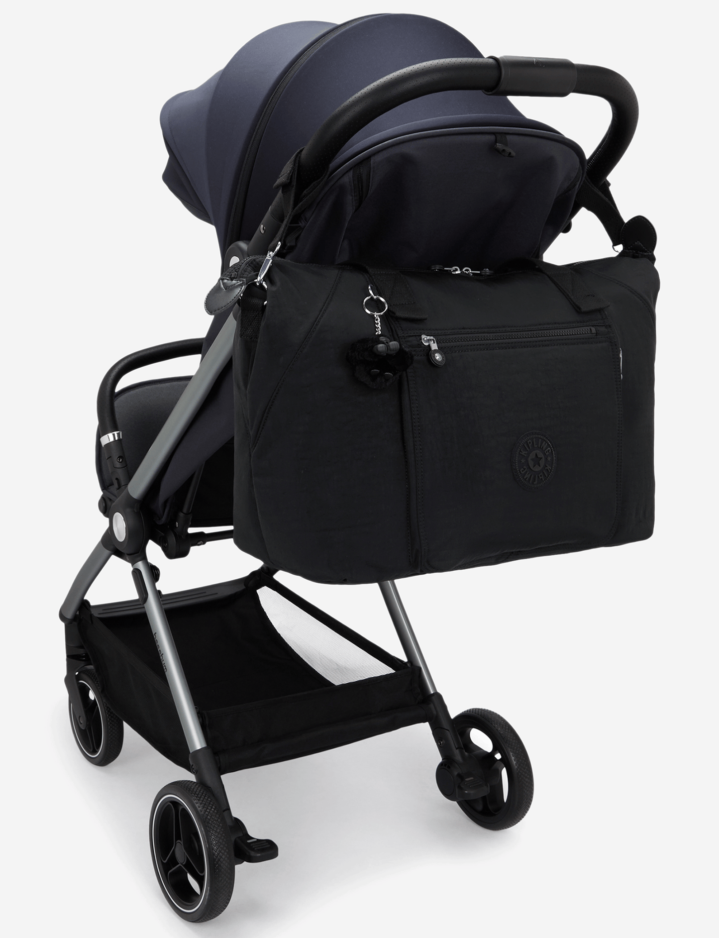 KIPLING New Art M Babybag Black Noir حقيبة أطفال كبيرة (مع حصيرة تغيير الحفاضات) I9928-P39