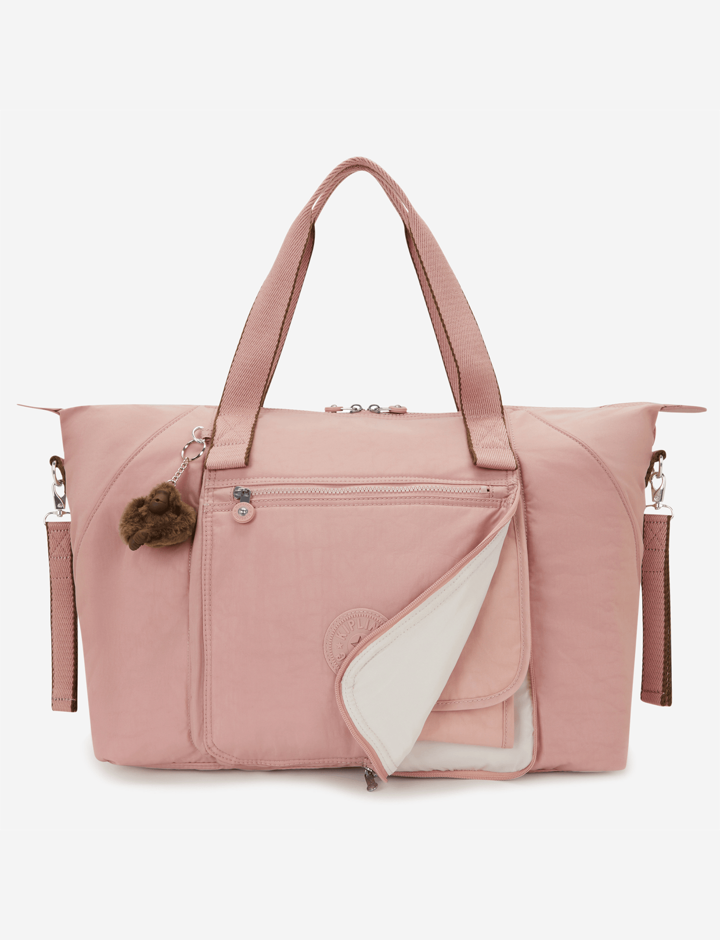 KIPLING New Art M Babybag Memory Pink حقيبة أطفال كبيرة (مع حصيرة تغيير الحفاضات) I9928-0PN