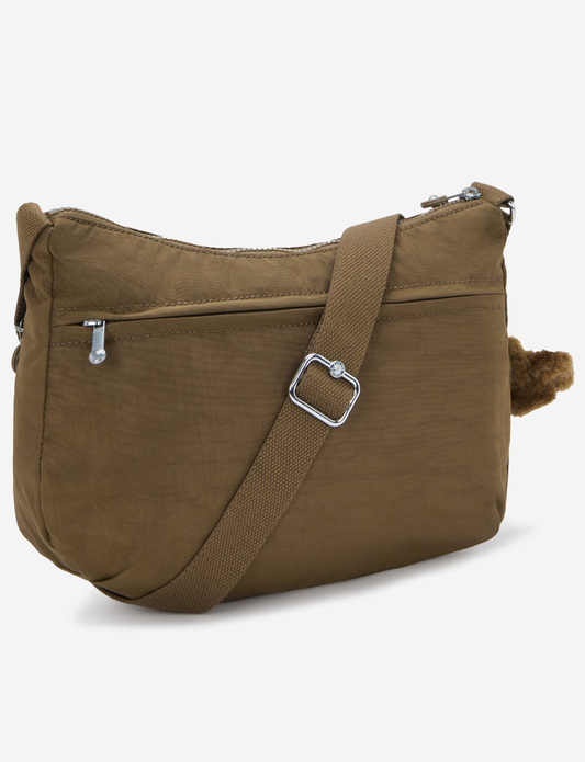 KIPLING Izellah Smooth Khaki Medium crossbody 02144-1NA