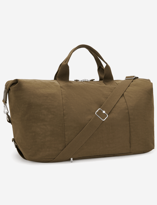 KIPLING Bori Smooth Khaki حقيبة سفر كبيرة (مع جيب ترولي وحزام كتف قابل للإزالة) I4582-1NA