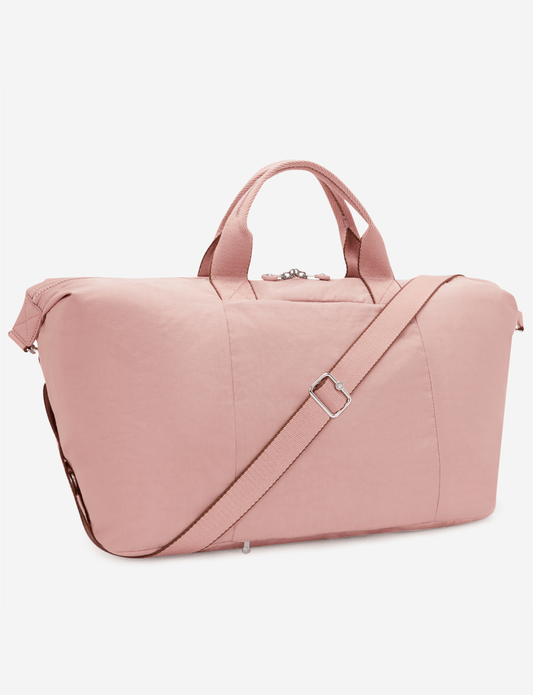 KIPLING Bori Memory Pink Large حقيبة سفر (مع حزام لعربة السفر وحزام كتف قابل للإزالة) I4582-0PN