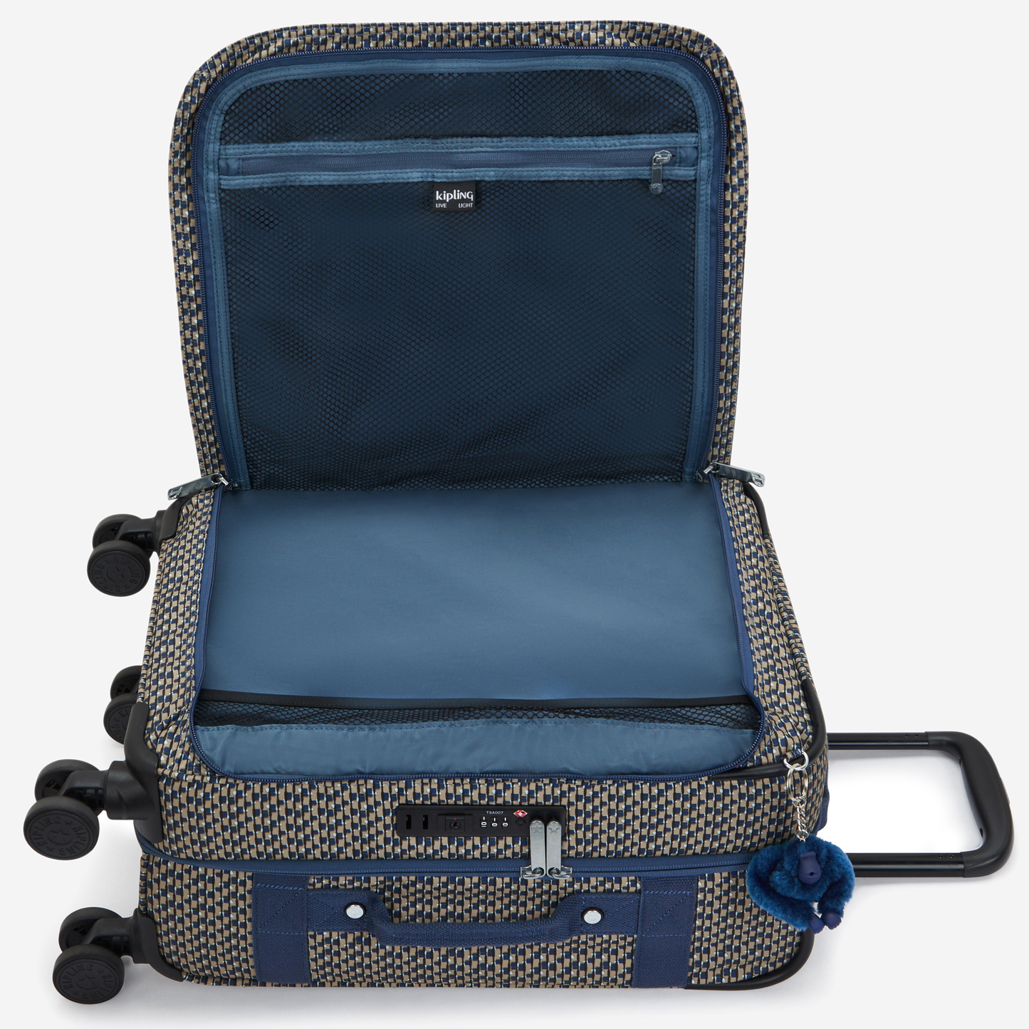 KIPLING Spontaneous S Blue on Wire Small wheeled luggage I7211-9PC