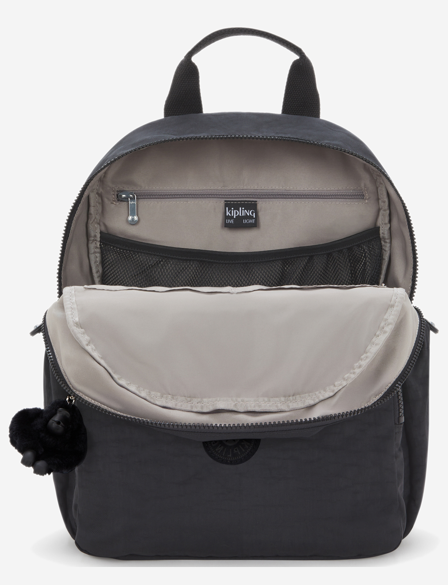 حقيبة ظهر للأطفال متوسطة الحجم طراز KIPLING Maisie باللون الأسود الداكن (مع حصيرة تغيير الحفاضات) I3339-P39