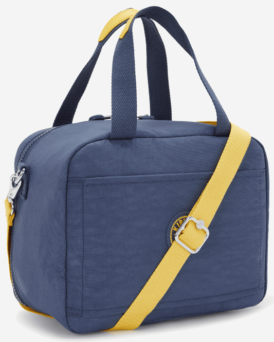 Kipling Miyo Print Dungaree Blue حقيبة غداء كبيرة مع جيب ترولي I8924-6MI