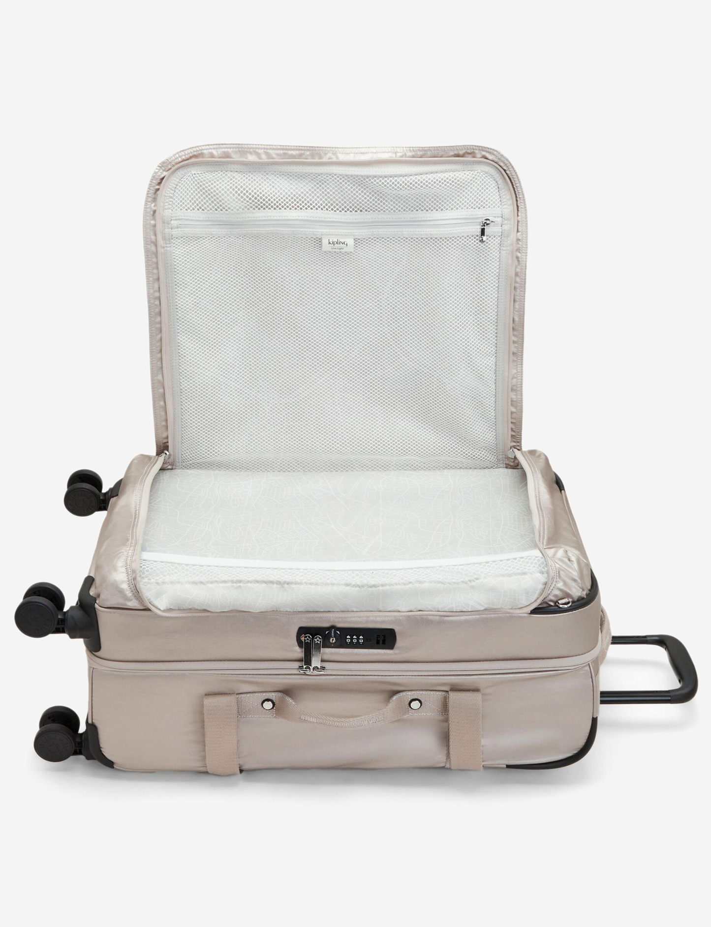 KIPLING Spontaneous M Metallic Glow حقيبة أمتعة بعجلات متوسطة I7883-48I